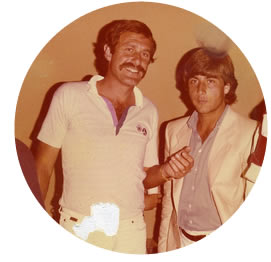 Luca Bottazzi with the Australian champ John Newcombe